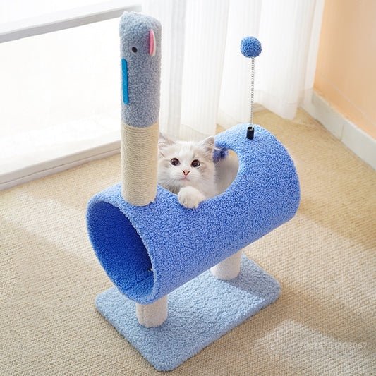 Interactive Cat Tunnel & Scratching Post