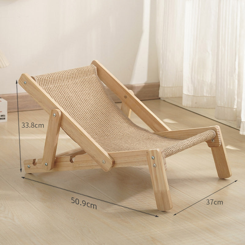 Adjustable Wooden Cat Lounge Chair